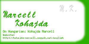 marcell kohajda business card